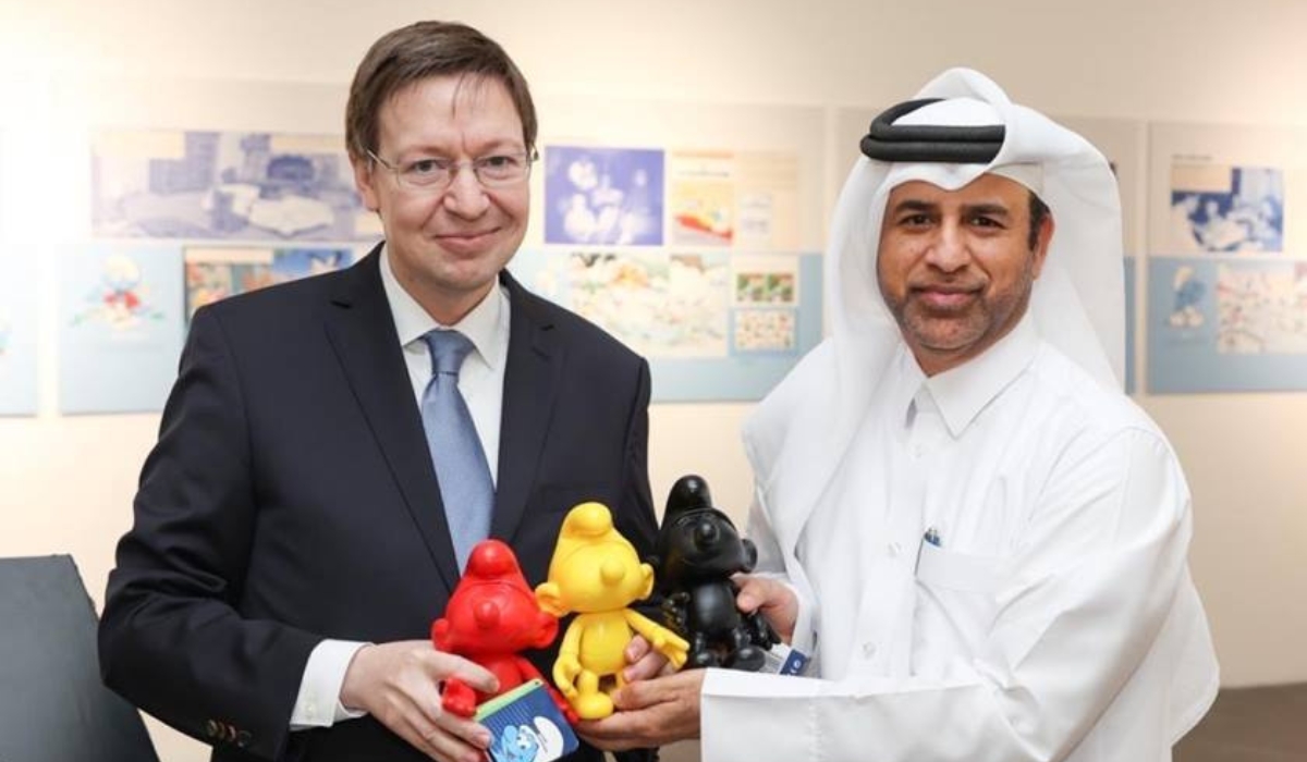 Katara Organizes Smurfs 65th Anniversary Exhibition